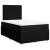 vidaXL Sommier &agrave; lattes de lit avec matelas Noir 120x200 cm Tissu