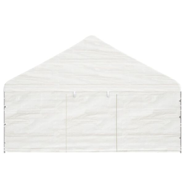 vidaXL Belvédère avec toit blanc 5,88x2,23x3,75 m polyéthylène