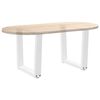 vidaXL Pieds de table basse en forme de V, 2 pi&egrave;ces, blanc, 60 x (42-43,3) cm, acier