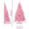 vidaXL Sapin de No&euml;l artificiel pr&eacute;-&eacute;clair&eacute; Rose 240 cm PVC