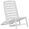 vidaXL Chaise de plage pliable pour enfants lot de 4 Plastique Blanc
