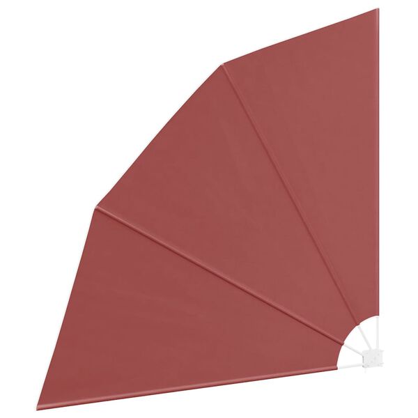 vidaXL Auvent lat&eacute;ral pliable de balcon Terre cuite 210 x 210 cm
