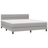 vidaXL Sommier &agrave; lattes de lit et matelas et LED Gris clair 180x200 cm
