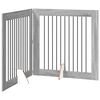 vidaXL Porte de chien pliable avec supports 2 pc Sonoma gris 200,5 cm