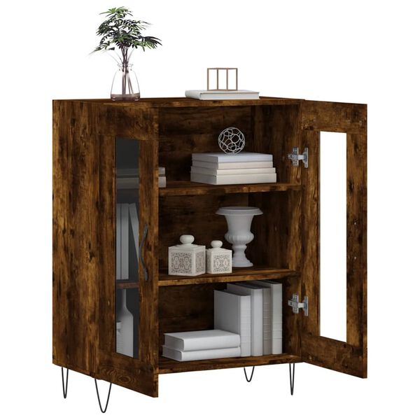 vidaXL Buffet ch&ecirc;ne fum&eacute; 69,5x34x90 cm bois d'ing&eacute;nierie