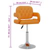vidaXL Tabouret de bar orange similicuir