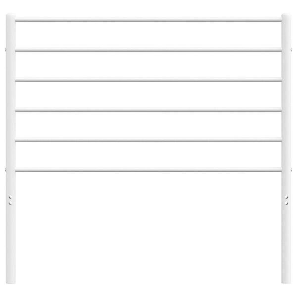 vidaXL T&ecirc;te de lit de remplacement m&eacute;tal blanc 80 cm