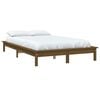 vidaXL Cadre de lit sans matelas marron miel bois massif
