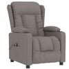 vidaXL Fauteuil inclinable &eacute;lectrique Taupe Tissu