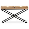 vidaXL Table console Bois de manguier massif 130 x 40 x 80 cm