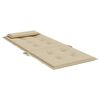 vidaXL Coussins de chaise à dossier haut lot de 2 beige tissu oxford