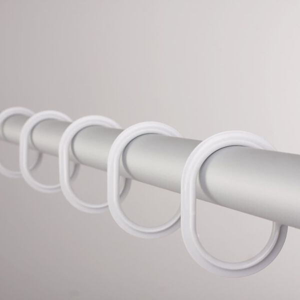 RIDDER Anneaux de rideau de douche Blanc 49300