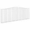 vidaXL Paniers à gabions arqués 15 pcs 400x30x140/160 cm Fer galvanisé