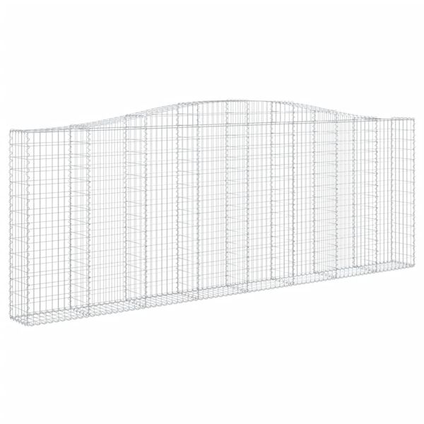 vidaXL Paniers à gabions arqués 15 pcs 400x30x140/160 cm Fer galvanisé