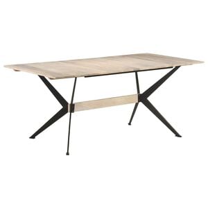 vidaXL Table &agrave; manger 180x90x76 cm Bois de manguier massif