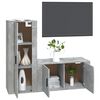 vidaXL Ensemble de meubles TV 2 pcs gris b&eacute;ton bois d'ing&eacute;nierie