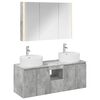vidaXL Ensemble d'armoire de salle de bain 4 pcs Gris b&eacute;ton