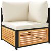 vidaXL Salon de jardin avec coussins 5 pcs Bois d'acacia solide