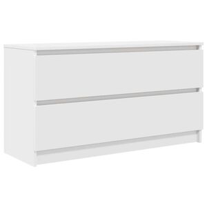 vidaXL Meuble TV blanc 100x35x54 cm bois d'ing&eacute;nierie
