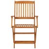 vidaXL Ensemble à manger d'extérieur pliable 5pcs Bois d'acacia solide