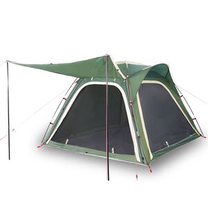 vidaXL Tente de camping 4 personnes vert lib&eacute;ration rapide imperm&eacute;able
