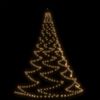 vidaXL Arbre mural avec crochet m&eacute;tallique 260 LED blanc chaud 3 m