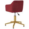 vidaXL Chaise pivotante de salle &agrave; manger Rouge bordeaux Velours