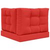 vidaXL Coussin de canap&eacute; d'ext&eacute;rieur 3 pcs Rouge Polyester