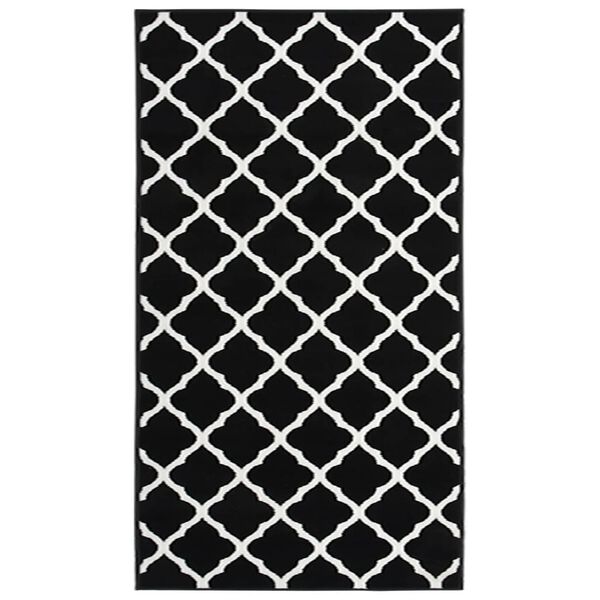 vidaXL Tapis BCF Noir et blanc 100x200 cm