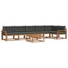 vidaXL Ensemble de canap&eacute;s d'ext&eacute;rieur 7 pc Naturel et Anthracite