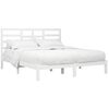 vidaXL Cadre de lit sans matelas blanc bois massif 180x200 cm