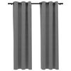 vidaXL Rideaux occultants et anneaux 2 pcs gris 94x160 cm velours