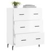 vidaXL Buffet Blanc brillant 69,5x34x90 cm Bois d'ingénierie
