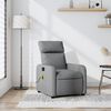 vidaXL Fauteuil inclinable de massage en tissu gris clair