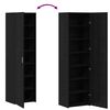vidaXL Haut Armoire 2 pcs Ch&ecirc;ne noir 50 x 42,5 x 185 cm