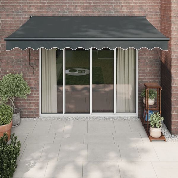 vidaXL Auvent r&eacute;tractable automatique anthracite 3x2,5 m