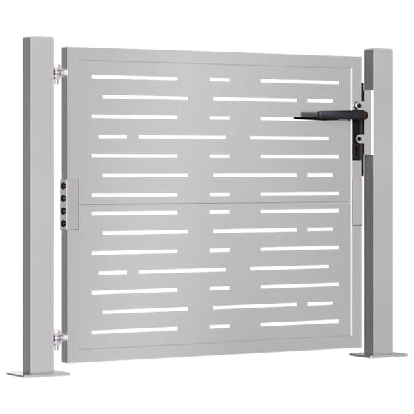 vidaXL Portail de jardin 100x75 cm en acier Corten, design carr&eacute;