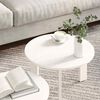 vidaXL Table basse 2 pcs Blanc Bois de pin massif