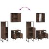 vidaXL Ensemble d'armoires de salle de bain 3 pcs ch&ecirc;ne marron