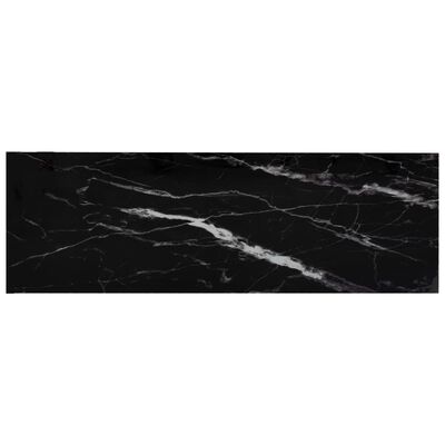 vidaXL Étagère marbre noir et transparent 100x36x168 cm verre trempé