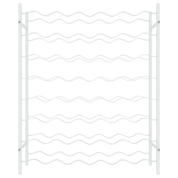 vidaXL Casier &agrave; bouteilles pour 48 bouteilles Blanc M&eacute;tal