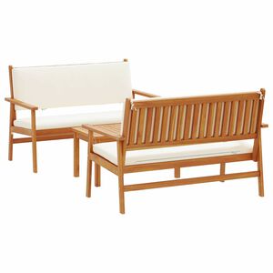 vidaXL Ensemble de canap&eacute; de jardin 3 pcs Marron 120 x 65,5 x 79 cm