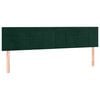 vidaXL T&ecirc;tes de lit Vert fonc&eacute; 160x5x78/88 cm Velours