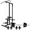 vidaXL Tour de musculation avec jeu d'halt&egrave;res et poids 60,5 kg