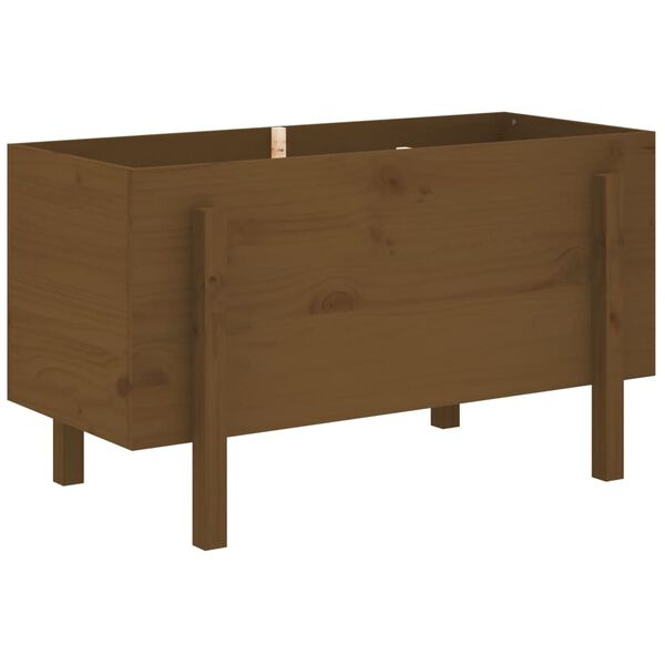 vidaXL Lit sur&eacute;lev&eacute; de jardin brun miel 101x50x57cm bois de pin massif