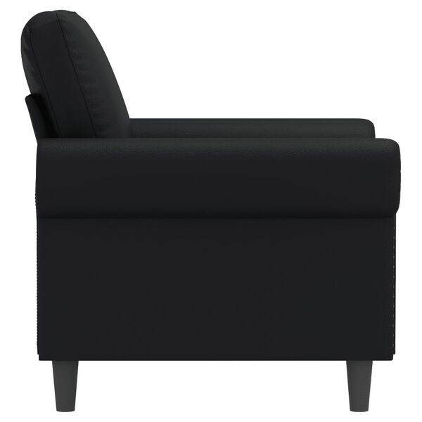 vidaXL Fauteuil Noir 60 cm Similicuir