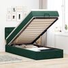 vidaXL Cadre de lit ottoman avec matelas vert fonc&eacute; 90x190 cm velours