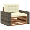 vidaXL Sofa de milieu ext&eacute;rieur Bois d'Acacia Massif Naturel