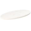 vidaXL Dessus de table blanc 80x40x2,5 cm bois de pin massif ovale