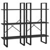 vidaXL &Eacute;tag&egrave;re de rangement Noir 60x30x210 cm Bois d'ing&eacute;nierie